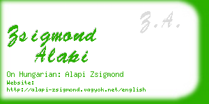 zsigmond alapi business card